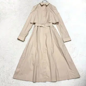 이탈리아제 벨트 달린 트렌치코트 히요쿠 롱 베이지 L