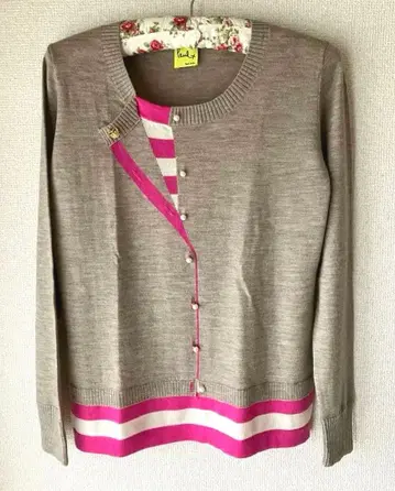 Paul Smith 울 스웨터 베이지 x 핑크 M 미사용 새상품