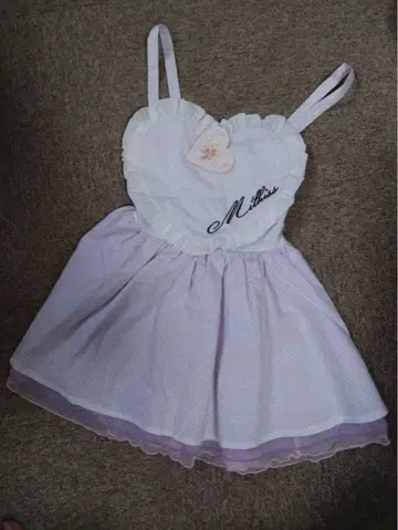 새상품급 와타나베 미유키 스완키스 콜라보 원피스 하트 무늬