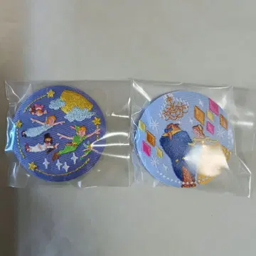 디즈니 자수 캔뱃지 피터 팬 벨 2개 세트