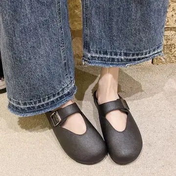 블랙 백 스트랩 샌들