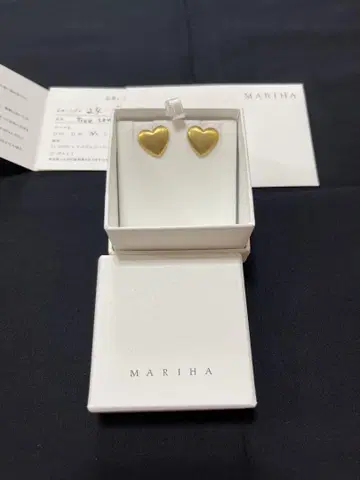 MARIHA 골드 하트 귀걸이 TRUE LOVE