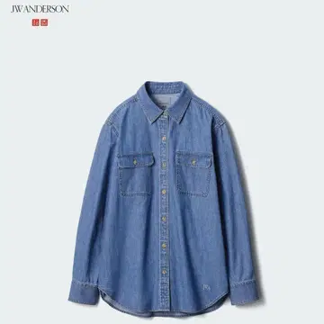 UNIQLO JW ANDERSON 데님 오버 사이즈 셔츠