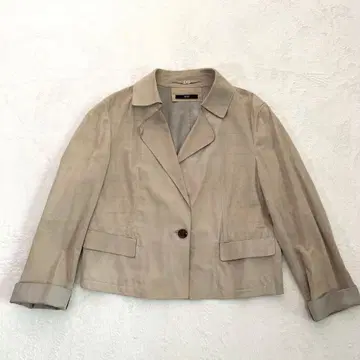 HUGO BOSS 램 가죽 자켓 여성용 38 베이지 천연 가죽