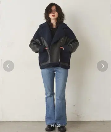Lui s 페이크 무스탕 라이더 자켓