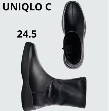 새상품 택 포함 UNIQLO 스트레치 숏부츠 블랙 24.5