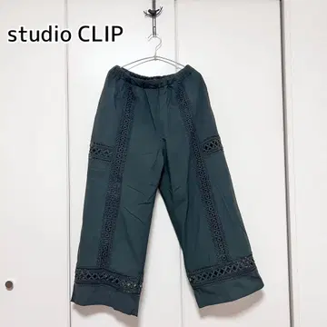 studio CLIP 레이스 와이드 팬츠