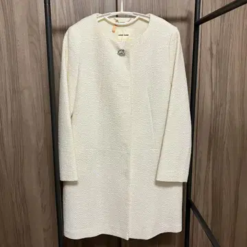 새상품급 레스 빠세 노카라 트위드 코트