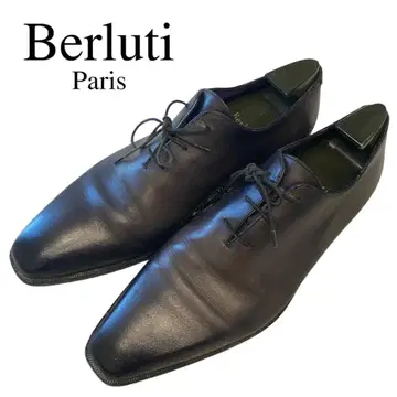 [새상품급] Berluti 블랙 가죽 스틸레토 신발 벨루티 사이즈 9