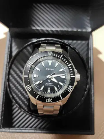 SEIKO 프로스펙스 자동 와인딩 손목시계 블랙