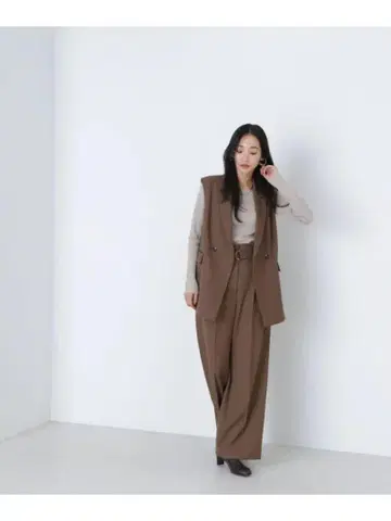 벨티드 와이드 팬츠 NATURAL BEAUTY BASIC