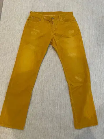 머스타드 컬러 데님 33