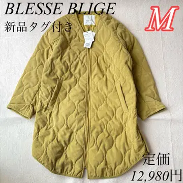 BLESSE BLIGE 퀼팅 롱 자켓 올리브 그린 M