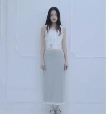 Smyeon Sweat lace skirt/레이스 맨투맨 스커트