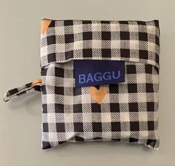 BAGGU 깅엄 하트 에코백