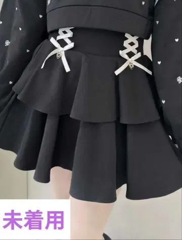 ROJITA 쭈리 티어드 레이스업 스커트