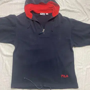 FILA 속기모 하프 지퍼 빅 후드티 L