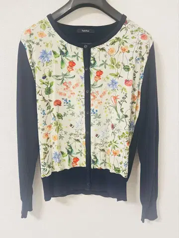 [ Style Note ] 상의 LL 꽃무늬 가디건 네이비 긴팔
