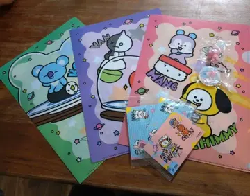 쿠라스시 BT21 클리어 파일 피규어 캔 배지