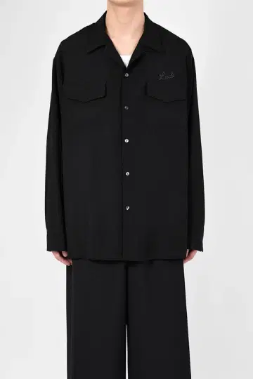 [ 새상품 ] LAD MUSICIAN 25SS 볼링 셔츠 BLACK 44
