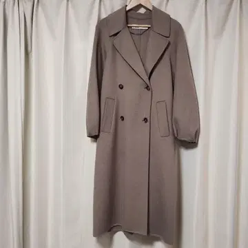 ZARA 베이지 더블 브레스트 롱 코트
