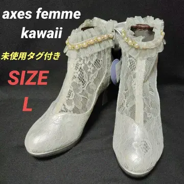 미사용 axes femme kawaii 신데렐라 레이시 부츠