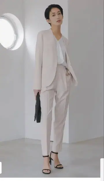 iCB fied 노카라 자켓 사이즈 4 핑크 베이지