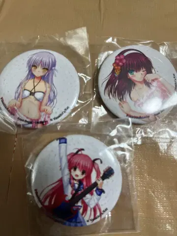 Angel Beats! 유리 카나데 유이 캔뱃지 세트