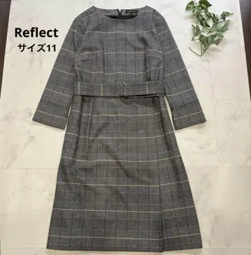 새상품급 Reflect 글렌체크 원피스 사이즈 11 벨트