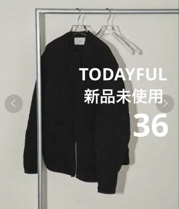 TODAYFUL 자카드 파이핑 블루종 블랙