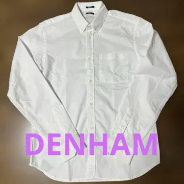 DENHAM 버튼 다운 셔츠 화이트