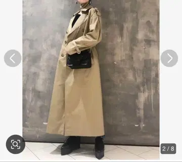 무루아 롱 트렌치코트 맥시 길이 L 사이즈 베이지
