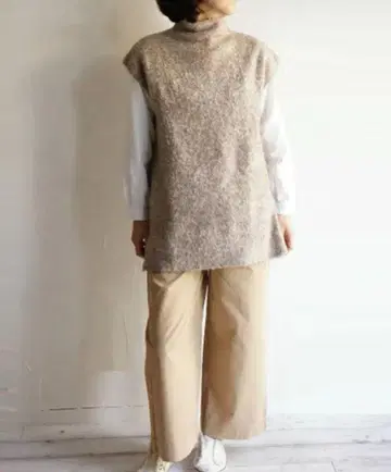 SUNVALLEY 사자혼 루프 천축 로우 게이지 하이넥 롱 베스트