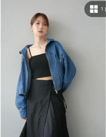 데님 숏 블루종 lumier 미사용 새상품