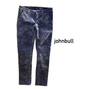 [ johnbull ] 슬림 스트레이트 벨로아 팬츠 별진 로우라이즈