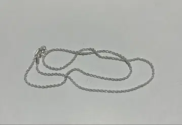 실버 트위스트 체인 목걸이 약 50cm