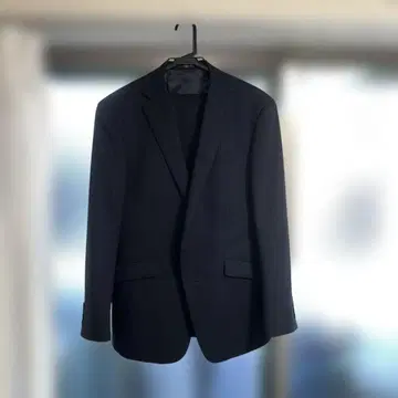 네이비 비즈니스 정장 싱글 브레스