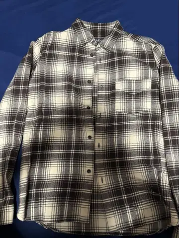 A.P.C. 블랙/화이트 체크 긴팔 셔츠 S