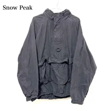 스노우피크 인디고 코튼 나일론 아노락 블랙 일본제 블랙 L