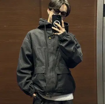 후드 데님 점퍼 nugu