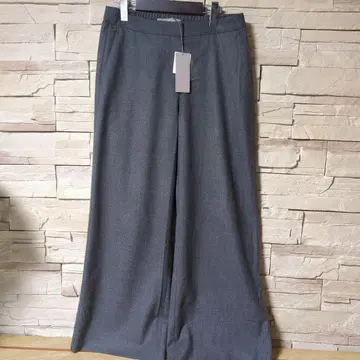 미사용 택 포함 그레이 와이드 팬츠