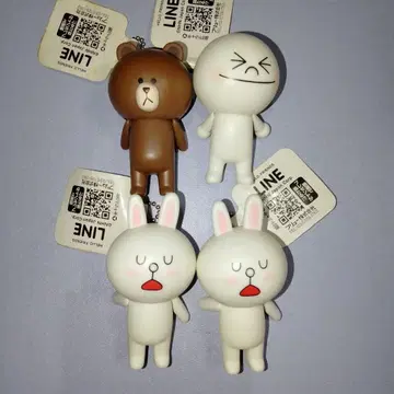 헬로 프렌즈 LINE 찰랑찰랑 피규어 마스코트 전 3종 4개 라인