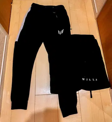 WILLS 조거 팬츠 하프 팬츠 블랙 S M 세트