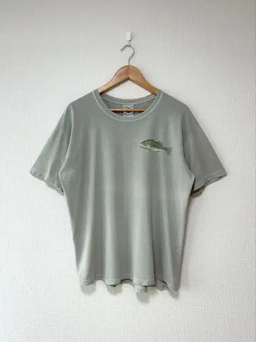 usa제 anvil 90s 블랙 베스 낚시 티셔츠