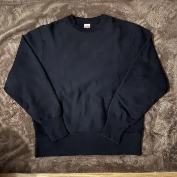 Healthknit 블랙 크루넥 맨투맨 L