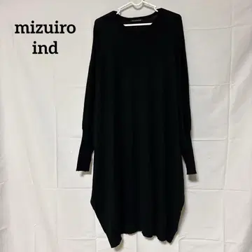 mizuiro ind 티셔츠 롱 원피스 오버 사이즈 블랙
