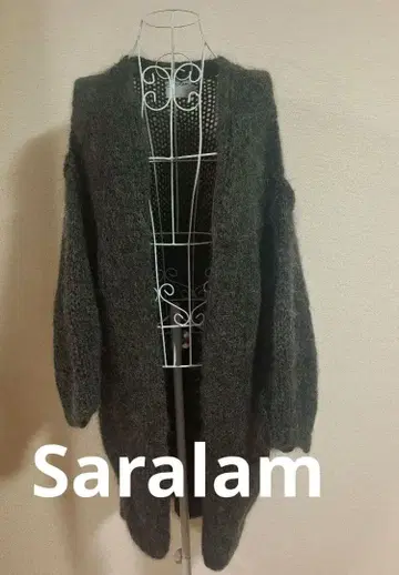 Saralam 모헤어 양모 가디건 그레이 36 Chaos