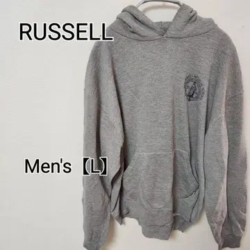 z203 [ RUSSELL ] 칼리지 후드티 ( 남성용 L ) 그레이