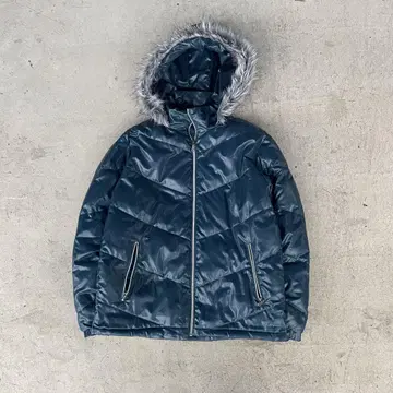 00s 헤이세이 갸루 퍼 다운 자켓 베스트 시크 스타일 그런지 y2k