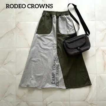 RODEO CROWNS 리메이크풍 맨투맨 절개 롱 스커트